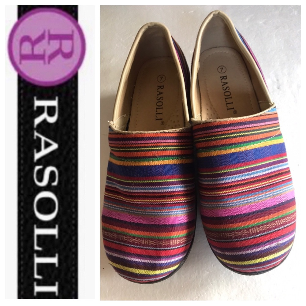 Rassoli Canvas Slip-On Clogs Size 7